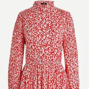 J.Crew Tall Shirt Dress in Floral Prarie, Medium